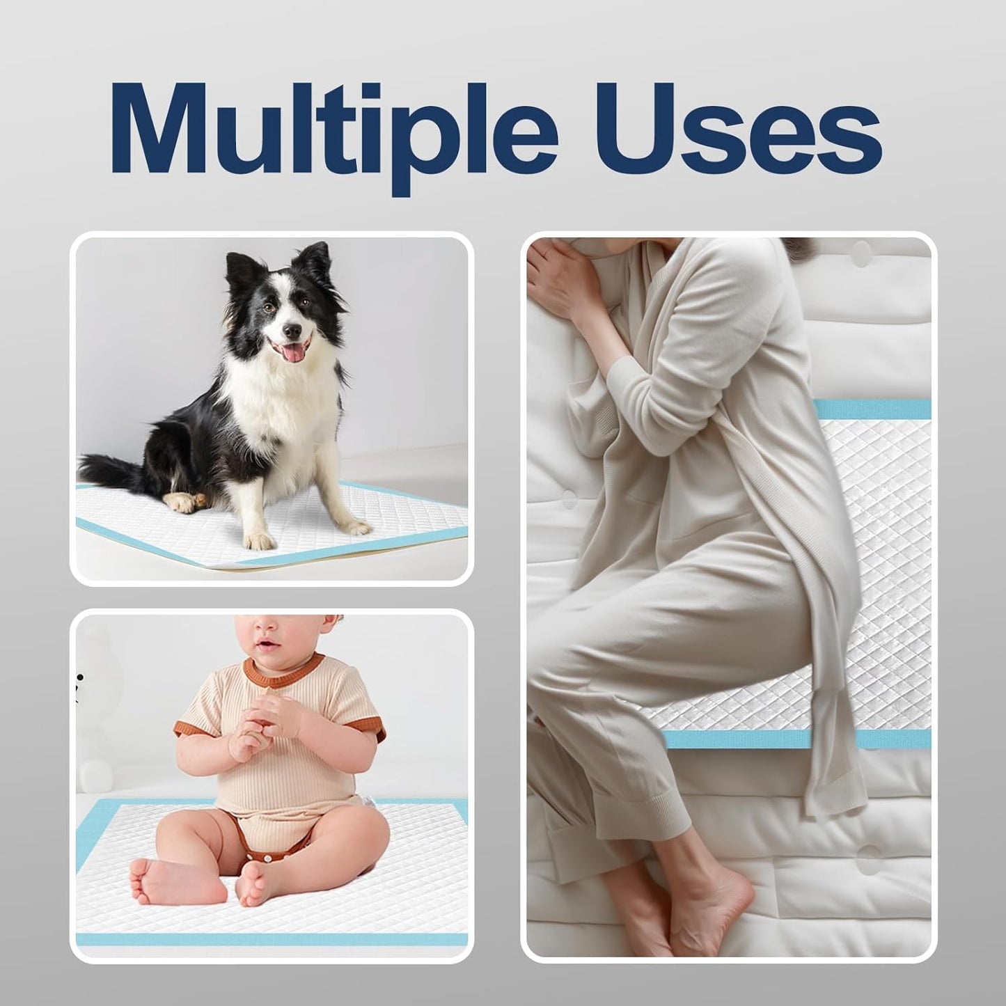 All-Absorb, X-Large 28" X 34", 40 Count, Dog and Puppy Training Pads, Ultra Absorbent and Odor Eliminating, Leak-Proof 5-Layer Potty Training Pads with Quick-Dry Surface, Blue
